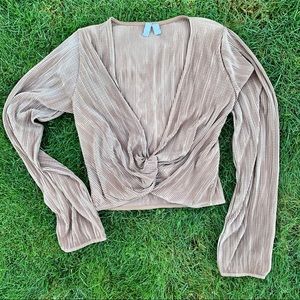 ASOS long sleeve plunge neck shirt size 6